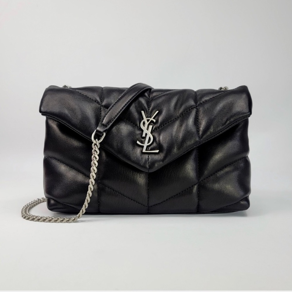 Yves Saint Lauren Mini puffer chain leather bag